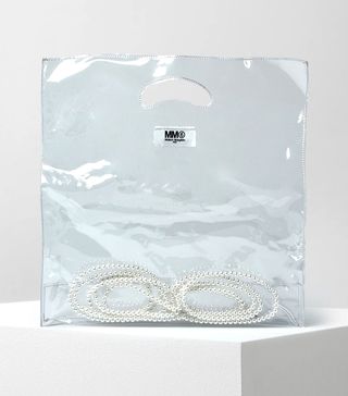 Maison Margiela + Transparent PVC Tote With Enclosed Faux Pearls