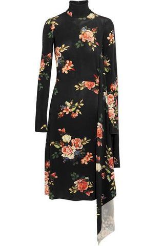 Vetements + Open-Back Floral-Print Stretch-Jersey Dress