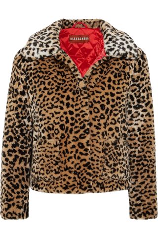 AlexaChung + Leopard-Print Faux-Fur Jacket