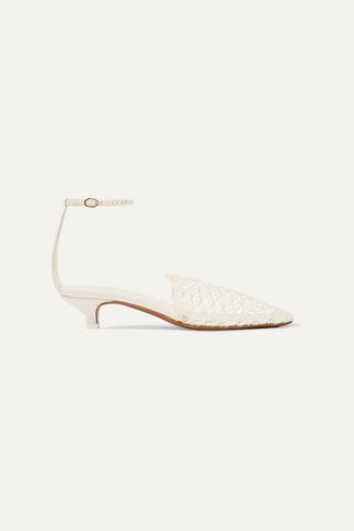 Neous + Acantho Crochet and Leather Pumps