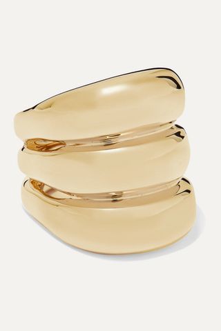 Jennifer Fisher + Triple Tube Gold-Plated Ring