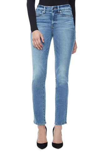 Good American + Straight High Rise Jeans