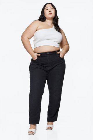 H&M + Curvy Fit Straight High Jeans