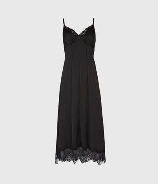 AllSaints + Lalita Lace Trim Slip Dress