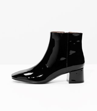 & Other Stories + Patent Leather Ankle Boots