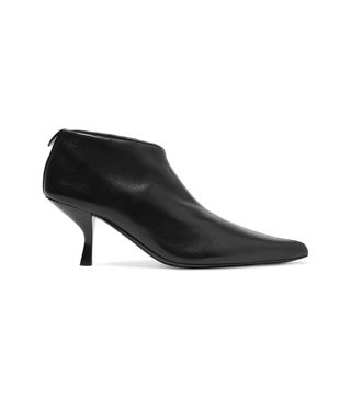 The Row + Bourgeoise Leather Ankle Boots