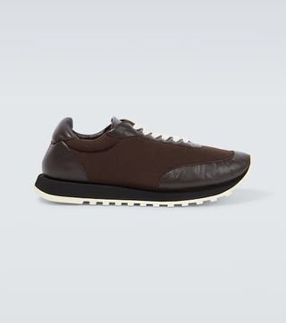 The Row + Owen Runner Leather-Trimmed Sneakers