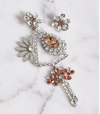 Burberry + Crystal Daisy Chandelier Earring and Stud Set