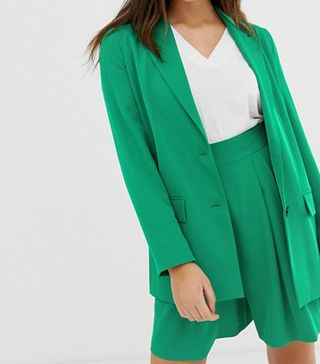ASOS Design + Pop Green Soft Suit Blazer