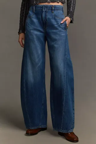 Pilcro + Full-Length Relaxed Barrel Jeans