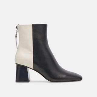 Dolce vita + Fifi H2O Wide Booties in Black White Leather
