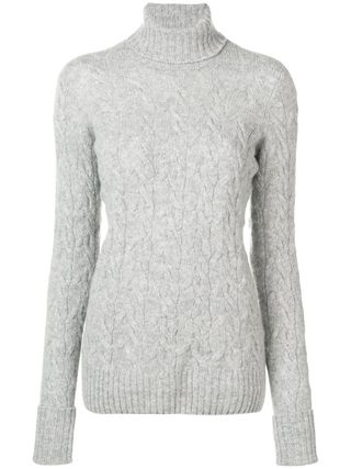 Drumohr + Cable Knit Turtle Neck Sweater