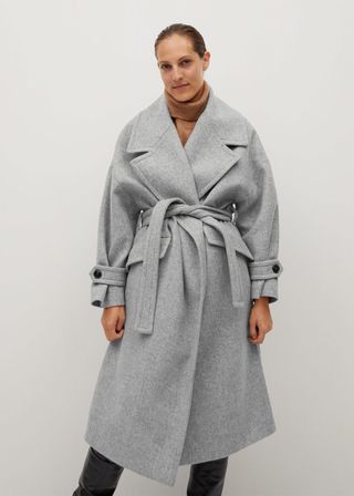 Mango + Belted Wool Coat
