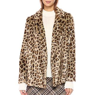 Theory + Clairene Leopard Faux Fur Coat