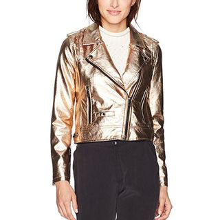 Blank NYC + Rose Gold Vegan Leather Jacket