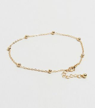 ASOS + Pack of 2 Fine Rope and Ball Chain Anklets