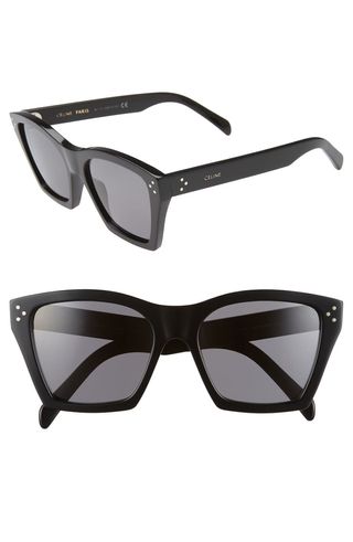 Celine + 55mm Cat Eye Sunglasses