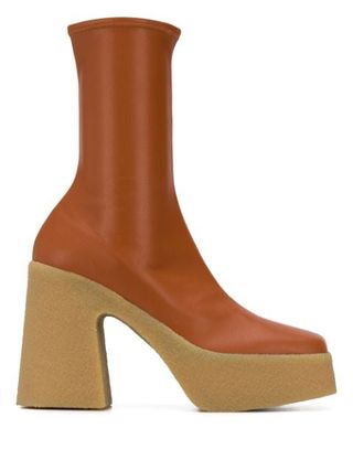 Stella McCartney + Sock-Style Platform 120mm Ankle Boots