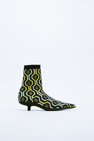 Zara + Fabric High Heel Ankle Boots