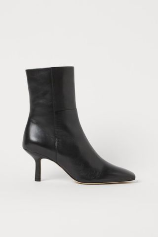 H&M + Leather Ankle Boots