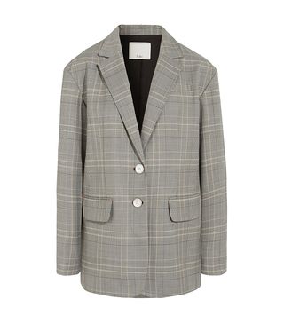 Tibi + Jasper Oversized Checked Woven Blazer