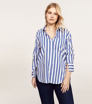 Violeta by Mango + Striped Cotton Shirt