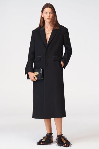 Zara + Wool Blend Coat With Pleated Lining - Limited Edition