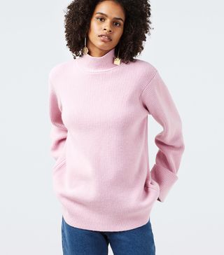 Finery + Epping City Pink High Neck Jumper