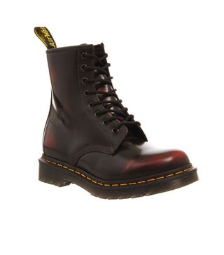Dr. Martens + 8 Eyelet Lace Up Boots Cherry Red Arcadia
