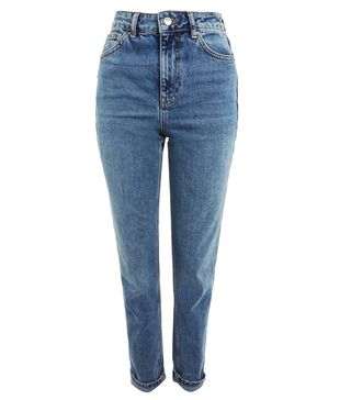 Topshop + Mid Blue Mom Jeans
