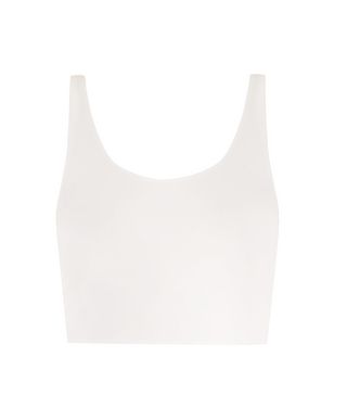 Skin + Scoop-Neck Cotton-Blend Cropped Bra