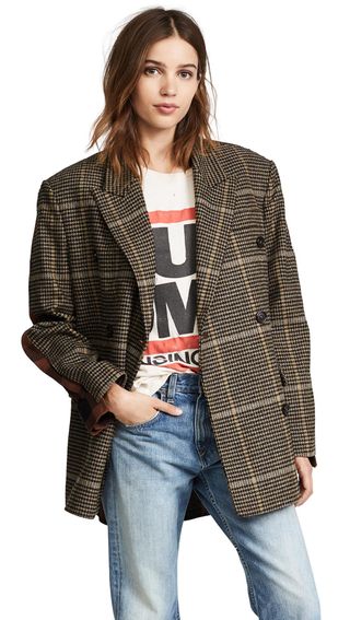 PushButton + Check Plaid Coat