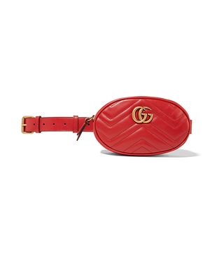 Gucci + GG Marmont Quilted Leather Belt Bag
