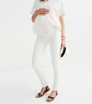 Madewell + Maternity Skinny Jeans in Pure White