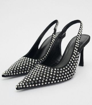 Zara + High-Heel Slingback Shoes