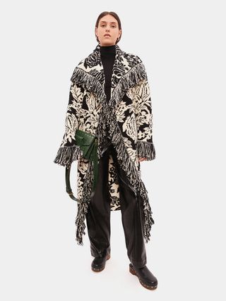Jigsaw + Floral Jacquard Knitted Coat