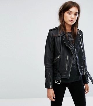AllSaints + Vintage Leather Balfern Biker Jacket