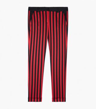The Kooples + Trousers With Vertical Red and White Stripes