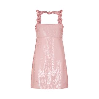 Ganni + Light Pink Sequin Mini Dress