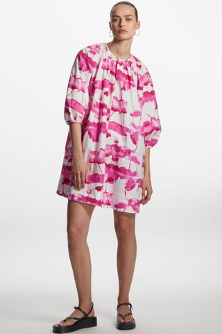 Cos + Relaxed Puff-Sleeve Dress