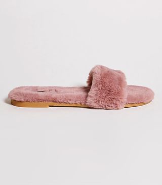 Forever 21 + Faux Fur Open-Toe Slides