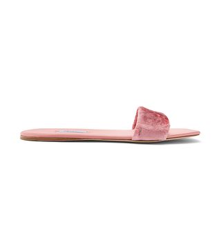 Prada + Crushed-Velvet Slides