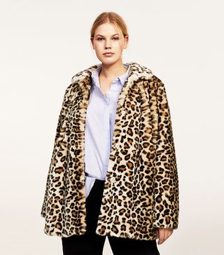 Violeta + Leopard Faux-Fur Coat