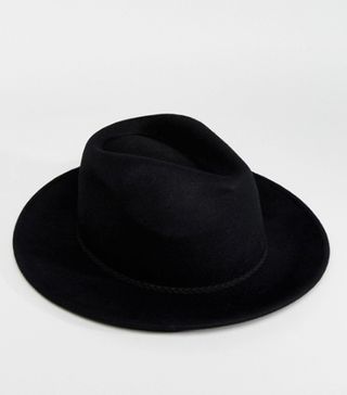 ASOS + Panama Hat With Plait Braid Trim