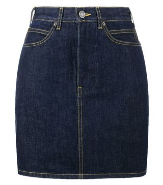 Calvin Klein + Mini Denim Skirt