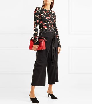 Isabel Marant + Domino Ruched Floral-Print Stretch-Crepe Top