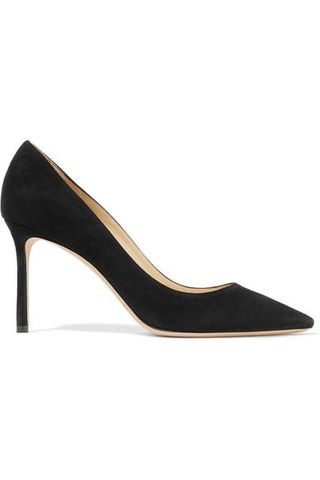 Jimmy Choo + Romy 85 Suede Pumps