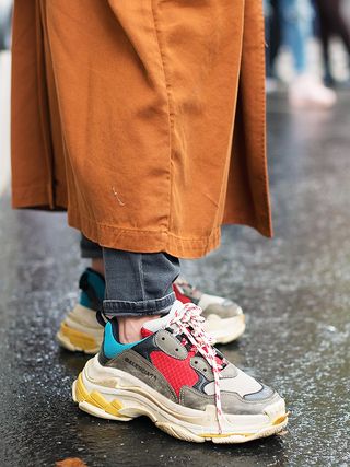 Balenciaga s Triple S Sneakers Are Very Popular Who What Wear