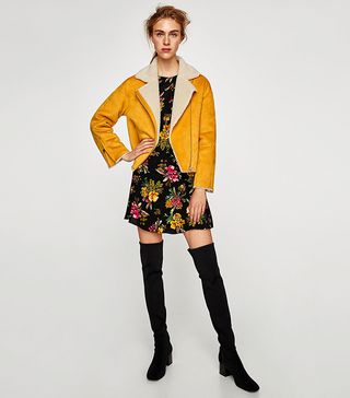 Zara + Suede Effect Jacket