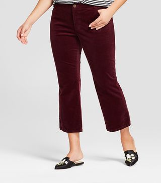 Who What Wear + Cropped Flare Cord Pants